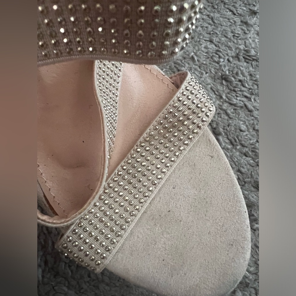 Liliana rhinestone nude sandal heels - Picture 6 of 7